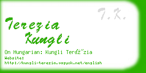 terezia kungli business card